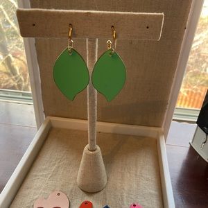 Stella&Dot leather charm earrings